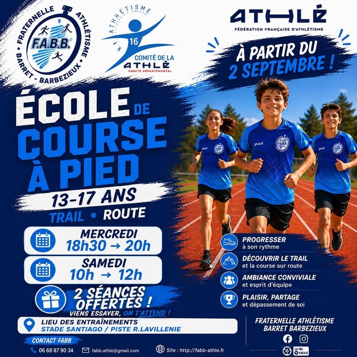 🏃‍♀️ Tu aimes courir ? Tu veux progresser, découvrir le trail ou simplement partager ta…